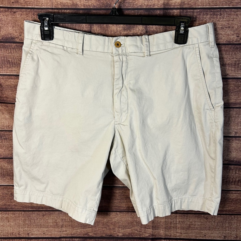 Polo Golf Ralph Lauren Mens 34 Beige Cotton Stretch Twill Chino Shorts Tan